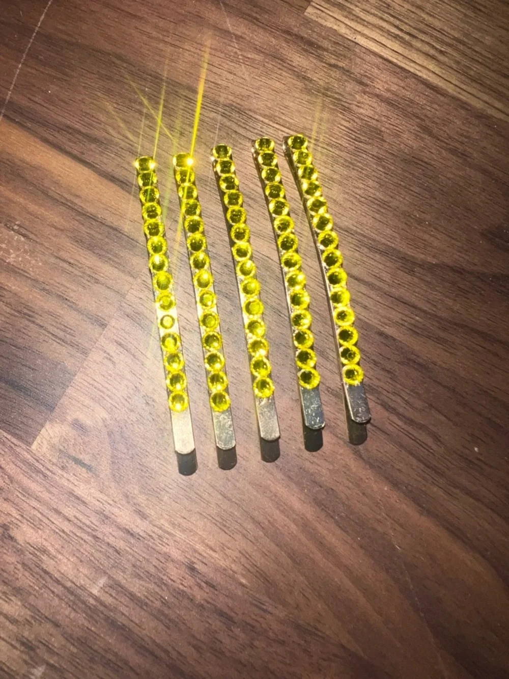 Austrian Crystal Citron Yellow Bobby Pin‎ Set